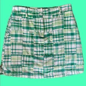 EP Pro Patchwork Skort - 4 green /white , cotton ,polyester lining